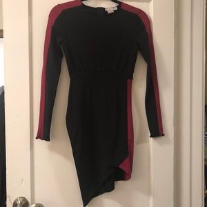 Black dress with pink stripe on sides